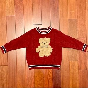 Unisex Kids Knitted Teddy Bear Sweater Jumper